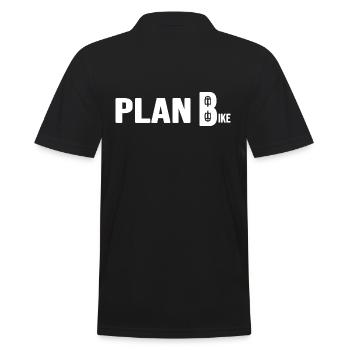 Fahrrad Bikezeit "Plan Bike" Gravelbike Radfahrer - Männer Poloshirt - Schwarz - Hinten - Kai (181cm)