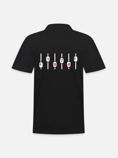 1974 Birthday DJ Anniversary Sound Engineer Disco - Men's Polo Shirt - black