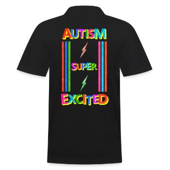 Autismus - Männer Poloshirt - Schwarz - Hinten - Kai (181cm)