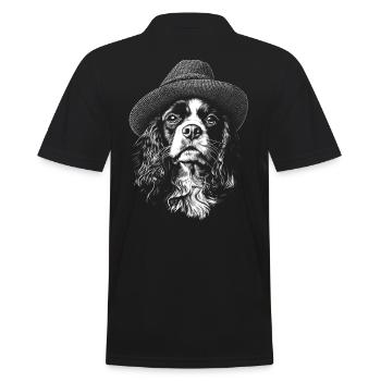 Cavalier King Charles Spaniel Hat Chien - Polo Homme - noir - Dos - Kai (181cm)