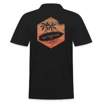 Accro au surf depuis toujours - Polo Homme - noir - Dos - Kai (181cm)