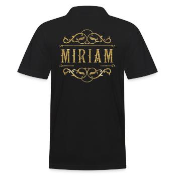 Miriam gold - Männer Poloshirt - Schwarz - Hinten - Kai (181cm)