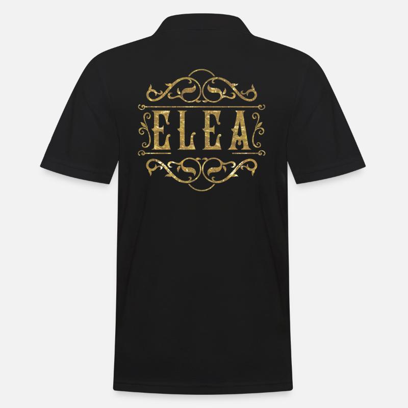 Elea gold - Männer Poloshirt - Schwarz