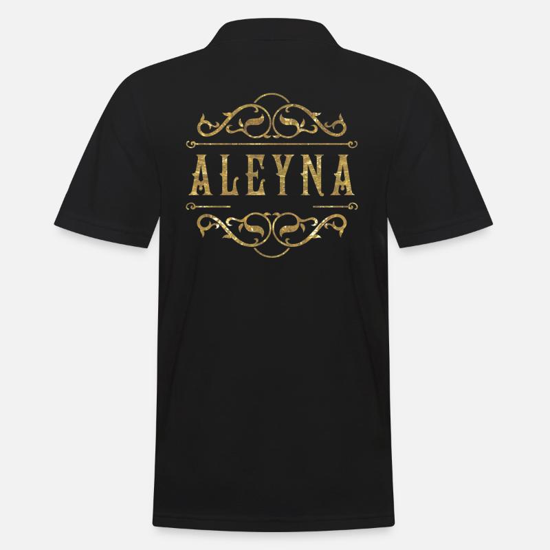 Aleyna gold - Männer Poloshirt - Schwarz