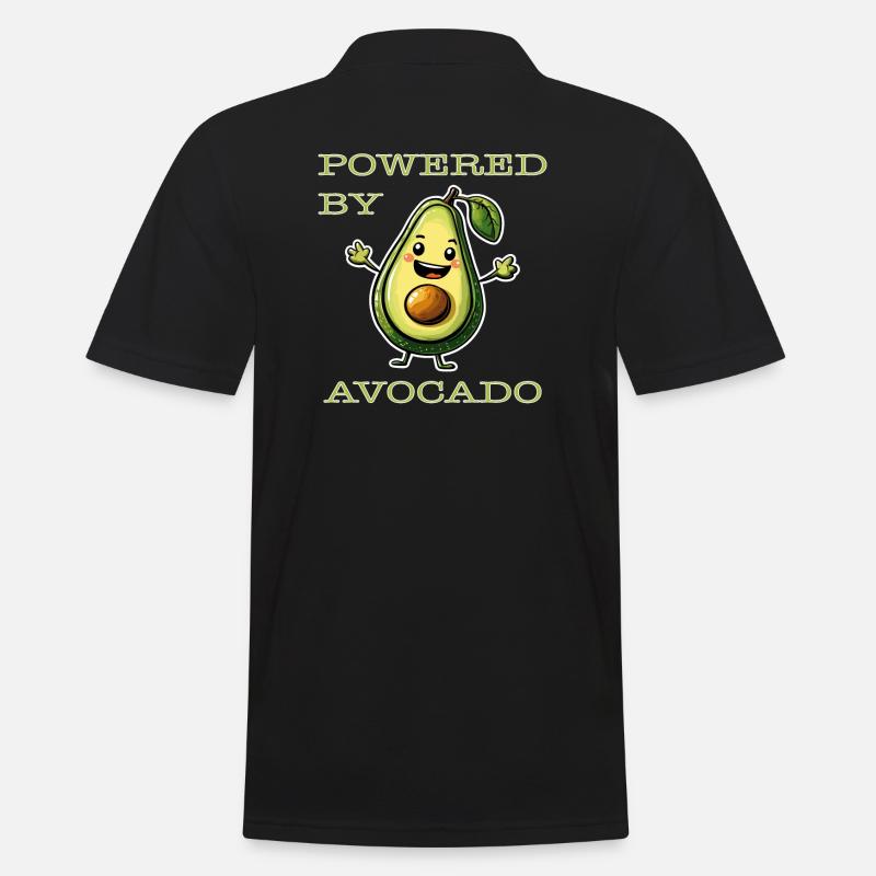 powered by avocado - BIO - Mode - Polo Homme - noir