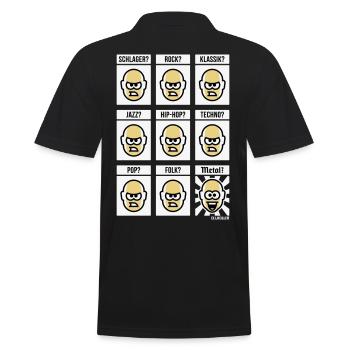 Nichts Geht Über Heavy Metal! (Hardrock NEG 3C) - Männer Poloshirt - Schwarz - Hinten - Kai (181cm)