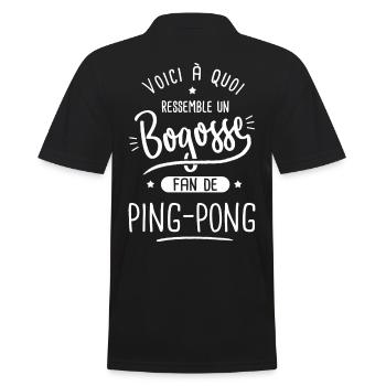 ping pong Bogosse fan de sport ping-pong tennis - Polo Homme - noir - Dos - Kai (181cm)