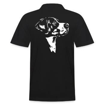 Grande Silhouette Chien De Bouvier Suisse Wilsigns - Polo Homme - noir - Dos - Kai (181cm)