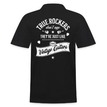 Rockabilly - True Rockers Vintage Guitars - Musik - Männer Poloshirt - Schwarz - Hinten - Kai (181cm)