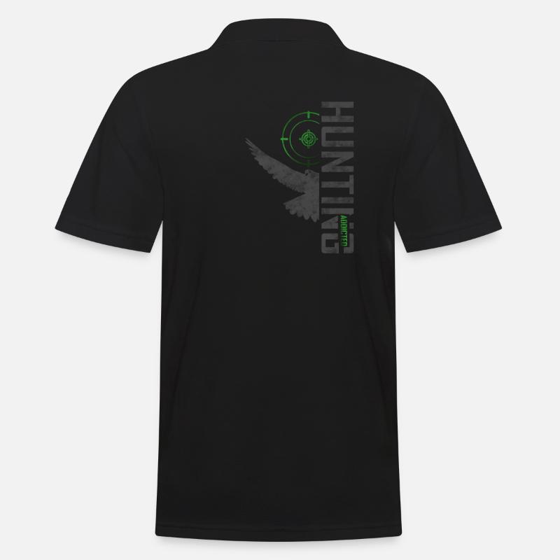 Tauben Jagd - Männer Poloshirt - Schwarz