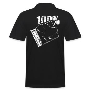 HOVAWART 100 - Männer Poloshirt - Schwarz - Hinten - Kai (181cm)