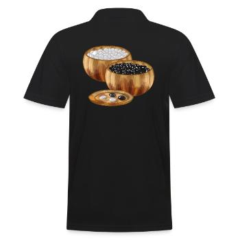 Brettspiel Go Steine - Männer Poloshirt - Schwarz - Hinten - Kai (181cm)