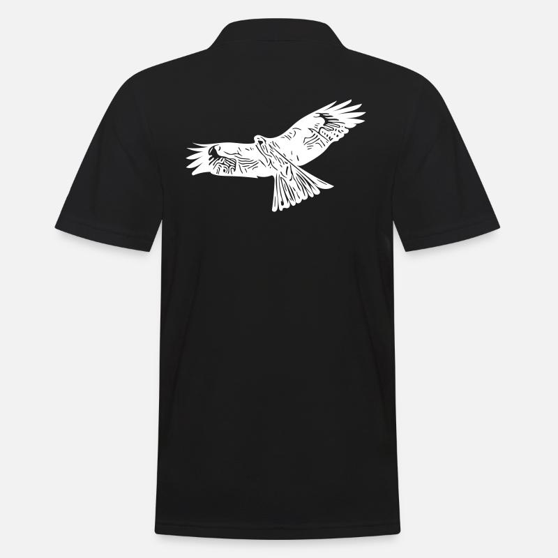 Adler - Männer Poloshirt - Schwarz
