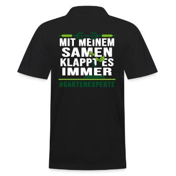 Garten Gartenarbeit Samen Aussaat Pflanzen Gärtner - Männer Poloshirt - Schwarz - Hinten - Kai (181cm)
