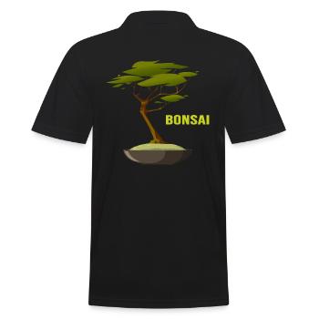 BONSAI Yamadori Bonsai Art - Men's Polo Shirt - black - Back - Kai (181cm)