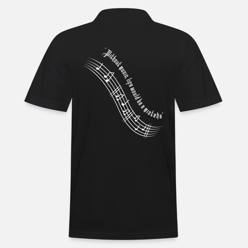Musique vivre avec - Polo Homme - noir
