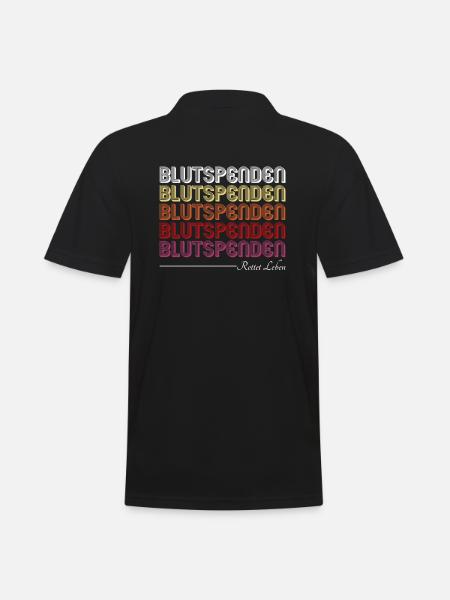 Blutspenden Retro - Männer Poloshirt - Schwarz