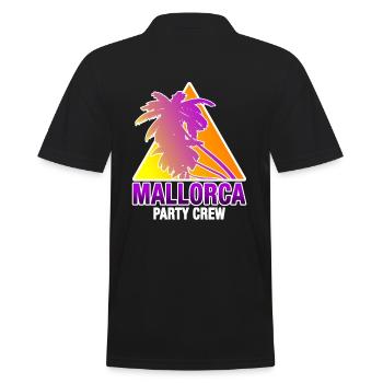 Mallorca Party Crew Island Spain Holiday Holidays - Men's Polo Shirt - black - Back - Kai (181cm)