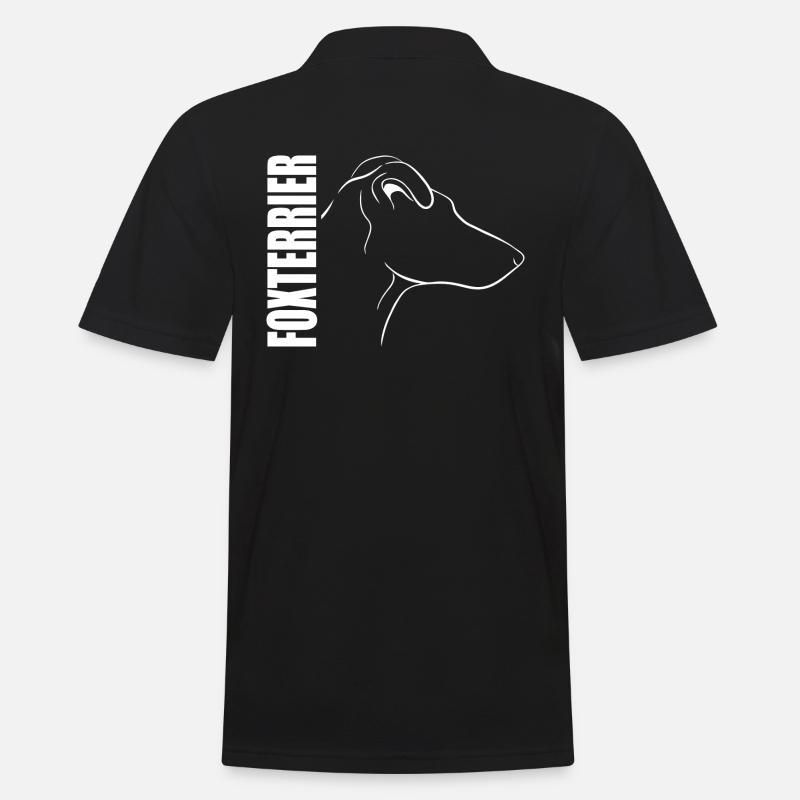 FOXTERRIER Kurzhaar im Profil WILSIGNS Hundemotiv - Männer Poloshirt - Schwarz