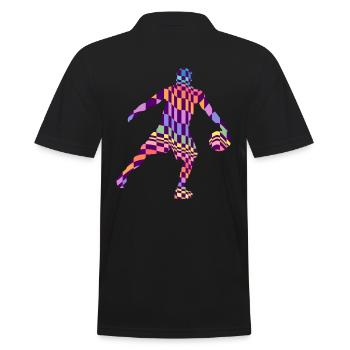 basketball basketball pattern basketball game - Men's Polo Shirt - black - Back - Kai (181cm)
