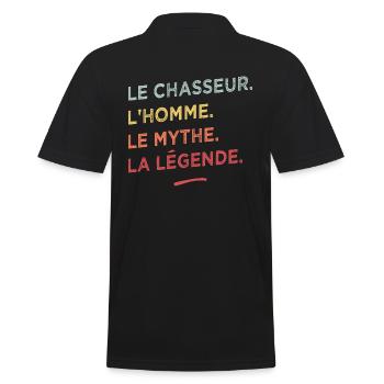 le chasseur - Polo Homme - noir - Dos - Kai (181cm)