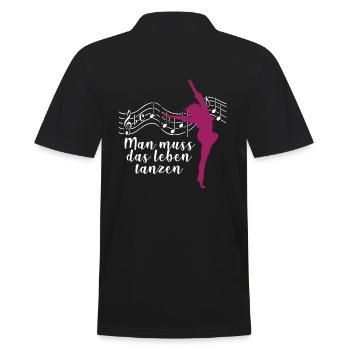 Tanzen Leben Tänzer Musik Geschenk - Männer Poloshirt - Schwarz - Hinten - Kai (181cm)
