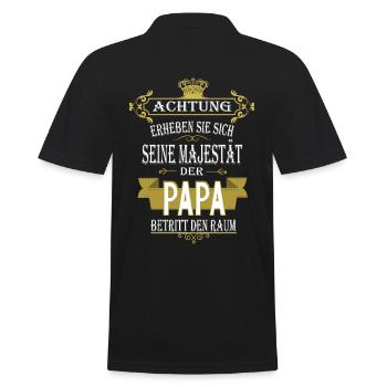 Vater Vatertag Papa daddy Geschenk Sprüche - Männer Poloshirt - Schwarz - Hinten - Kai (181cm)
