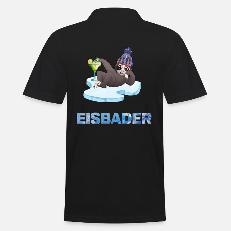 eisbaden winterbader cool icebath kälteresistent - Männer Poloshirt - Schwarz