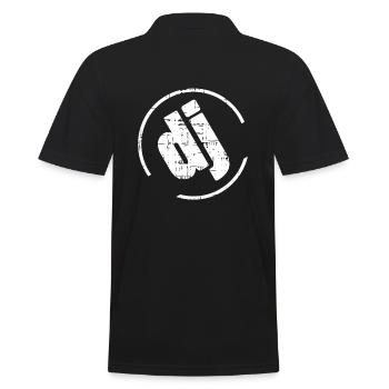 Nur für DJs - Discjockeys & Djanes - Männer Poloshirt - Schwarz - Hinten - Kai (181cm)