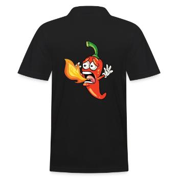 Piment drôle, piments forts pour le barbecue - Polo Homme - noir - Dos - Kai (181cm)