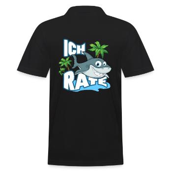 Ich Hai Rate - ich heirate Junggesellenabschied - Männer Poloshirt - Schwarz - Hinten - Kai (181cm)