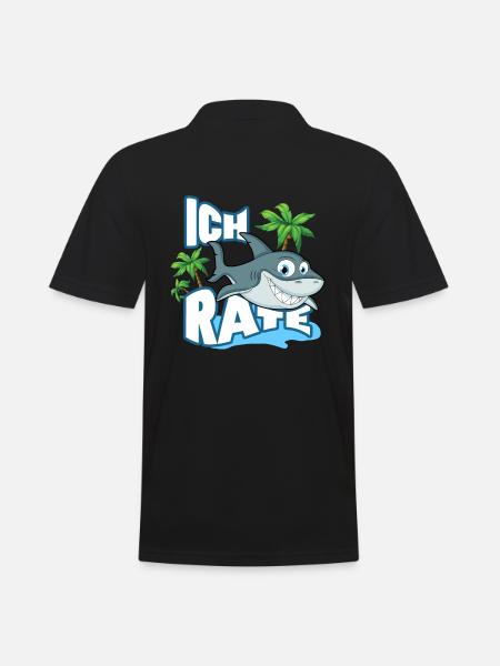 Ich Hai Rate - ich heirate Junggesellenabschied - Männer Poloshirt - Schwarz