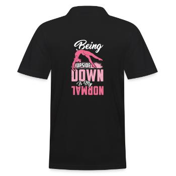GYMNASTICS: Gymnasts stand upside down Gymnastics - Men's Polo Shirt - black - Back - Kai (181cm)