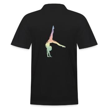 Turnerin Bodenturnen - Männer Poloshirt - Schwarz - Hinten - Kai (181cm)