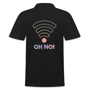 Funny wifi wifi cell phone fan gift - Men's Polo Shirt - black - Back - Kai (181cm)