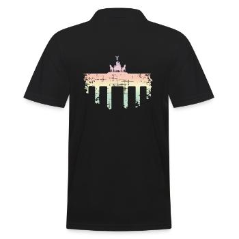 Brandenburg Gate Berlin Germany - Men's Polo Shirt - black - Back - Kai (181cm)