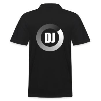 DJ Party Discjockey - Männer Poloshirt - Schwarz - Hinten - Kai (181cm)