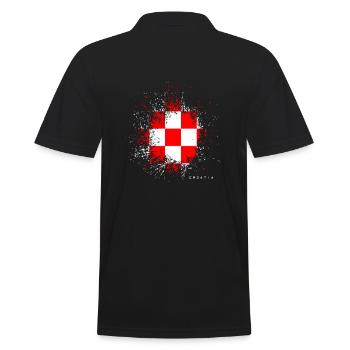 Hrvatska Flagge Kroatien - Männer Poloshirt - Schwarz - Hinten - Kai (181cm)