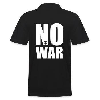 No War Peace No War - Men's Polo Shirt - black - Back - Kai (181cm)