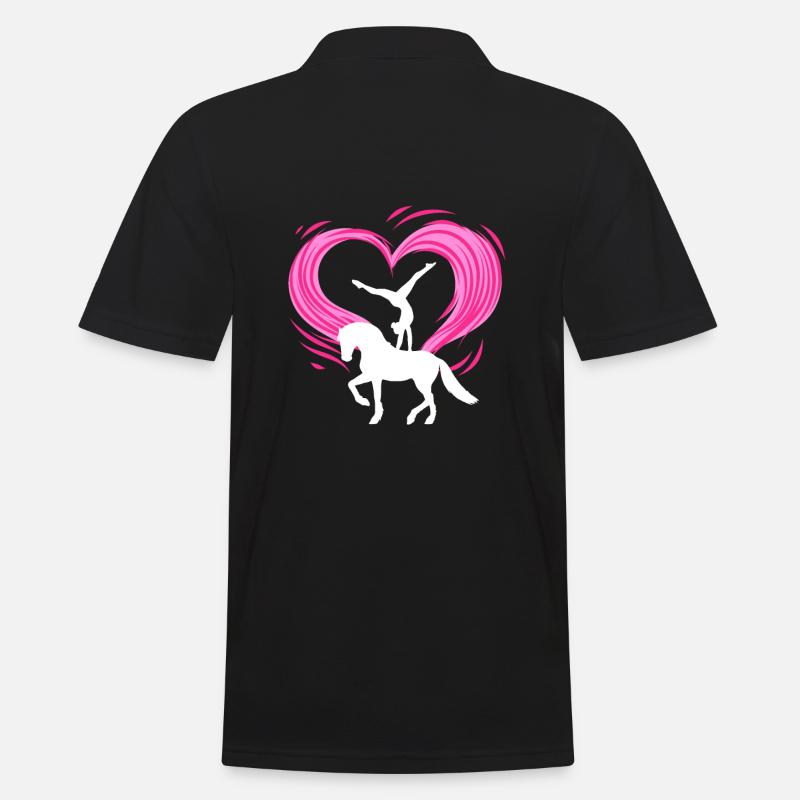 J'aime le voltige Volti Equitation Vaulting - Polo Homme - noir