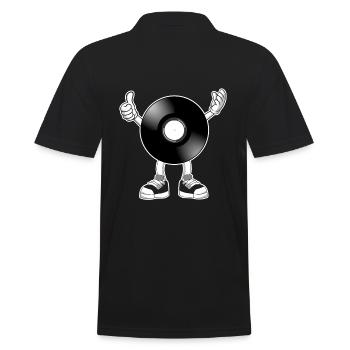 Disque vinyle rétro musique DJ - Polo Homme - noir - Dos - Kai (181cm)