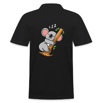 Koala endormi koala ours australie - Polo Homme - noir - Dos - Kai (181cm)