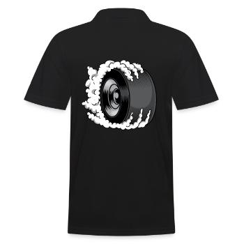 Donner des pneus en caoutchouc à la combustion automatique - Polo Homme - noir - Dos - Kai (181cm)
