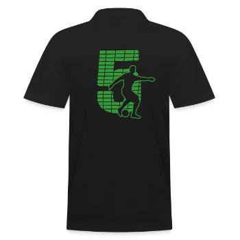 soccer sport soccer soccer field - Men's Polo Shirt - black - Back - Kai (181cm)