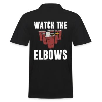 Beer pong regarder les coudes - Polo Homme - noir - Dos - Kai (181cm)