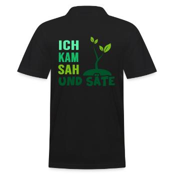 Garten Aussaat Pflanzen Gärtner Gartenarbeit - Männer Poloshirt - Schwarz - Hinten - Kai (181cm)