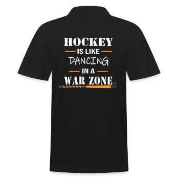 HockeyZone Field Hockey Artificial Grass Hockey Hockey Team - Men's Polo Shirt - black - Back - Kai (181cm)