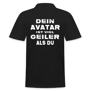 gamer nerd server download wlan online - Männer Poloshirt - Schwarz - Hinten - Kai (181cm)