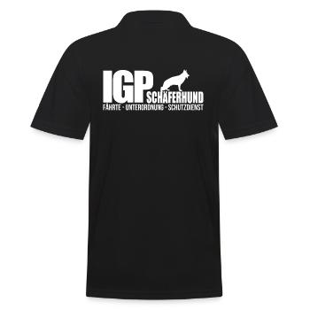 IGP SHEPHERD Wilsigns Dog Sports Gifts IPO - Men's Polo Shirt - black - Back - Kai (181cm)