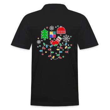 Merry Christmas - Men's Polo Shirt - black - Back - Kai (181cm)